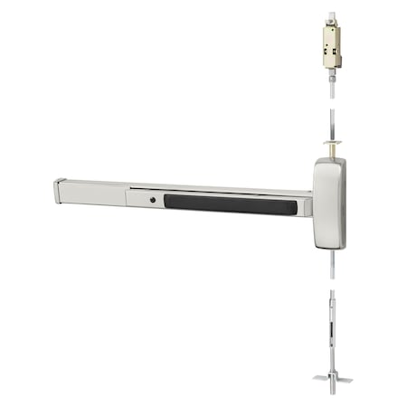 Sargent CVR Exit Device, Wood Doors, Passage, 36" x 84", US32D, RHR WD8615F RHR 32D
